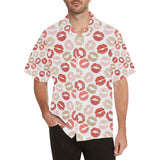 Lips Pattern Print Design 04 Men's All Over Print Hawaiian Shirt (Model T58)