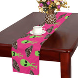 Alien Pattern Print Design 03 Table Runner
