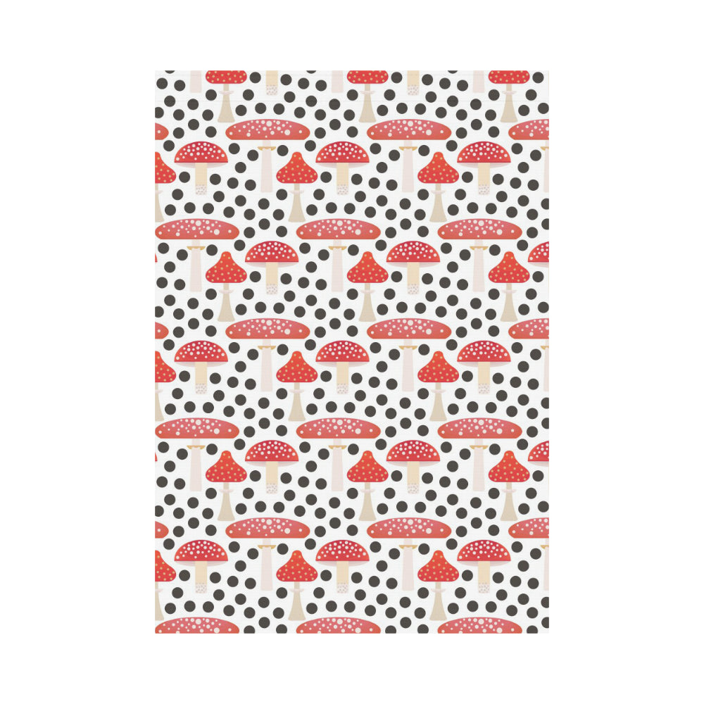 Red mushroom dot pattern House Flag Garden Flag