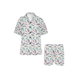 Surfboard Pattern Print Design 04 Women's V-Neck Short Pajama Set