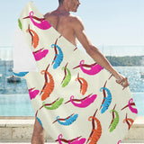 Colorful Chameleon lizard pattern Beach Towel