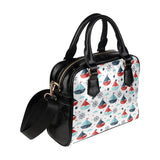 Cute color paper sailboat pattern Shoulder Handbag