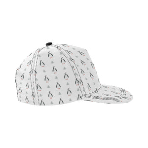 Penguin pattern All Over Print Snapback Cap