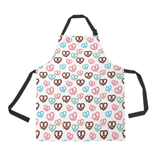 Pretzels Pattern Print Design 04 All Over Print Adjustable Apron