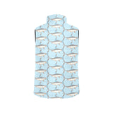 Swordfish Pattern Print Design 01 Women's Padded Vest