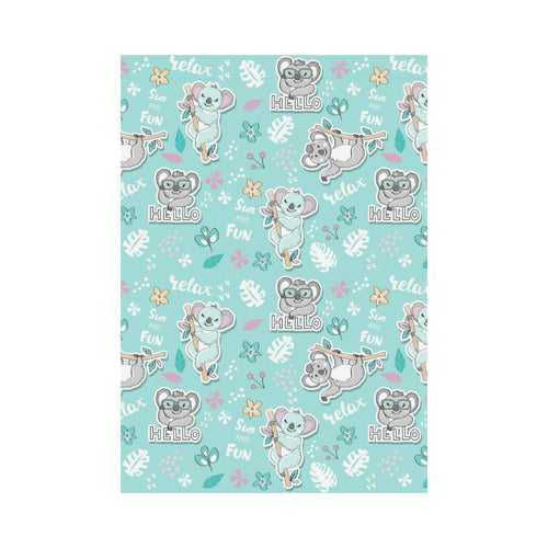 Cute koalas blue background pattern House Flag Garden Flag