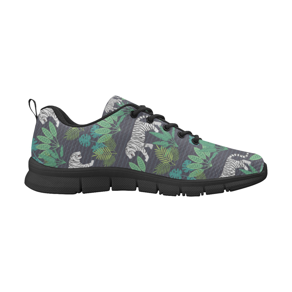 white bengal tigers tropical plant Men's Sneaker Shoes