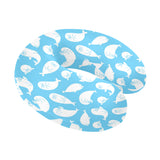 Cute white sea lion seals pattern U-Shaped Travel Neck Pillow