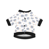 Hedgehog Pattern Print Design 04 All Over Print Pet Dog Round Neck Fuzzy Shirt