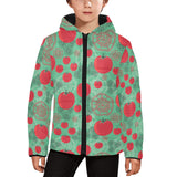 Tomato design pattern Kids' Boys' Girls' Padded Hooded Jacket