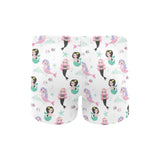 cute mermaid dolphin fish starfish pattern Men's Swimming Trunks