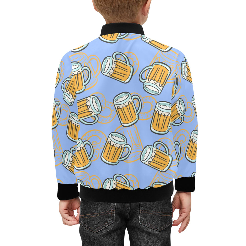 Beer pattern Kids' Boys' Girls' Bomber Jacket