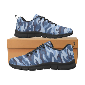 Blue camouflage pattern Men's Sneaker Shoes