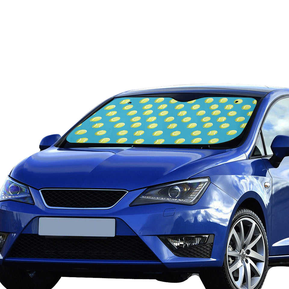 Tennis Pattern Print Design 05 Car Sun Shade