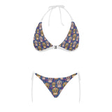 Sugar skull flower pattern Sexy Bikinis Two-Piece Swimsuits