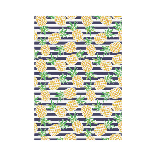 Pineapples pattern striped background House Flag Garden Flag