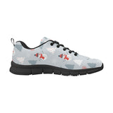 Snowman christmas  tree snow gray background Women's Sneaker Shoes