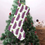 Eggplant Pattern Print Design 01 Christmas Stocking