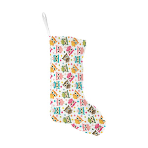 Color cute owl pattern Christmas Stocking