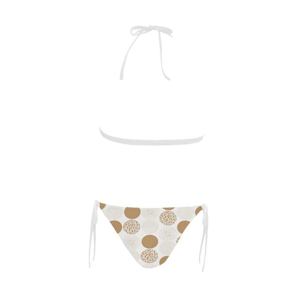 Gold Texture mushroom pattern Sexy Bikinis Two-Piece Swimsuits