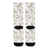 Cool gold moon abstract pattern Crew Socks