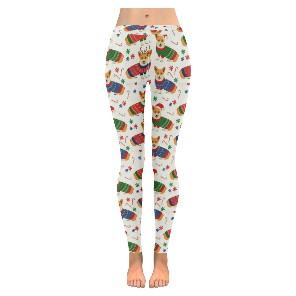 Corgi Christmas Pattern Women's Legging Fulfilled In US