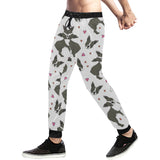 Boston terrier dog hearts vector pattern Unisex Casual Sweatpants
