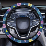 Surfboard Pattern Print Design 03 Car Steering Wheel Cover