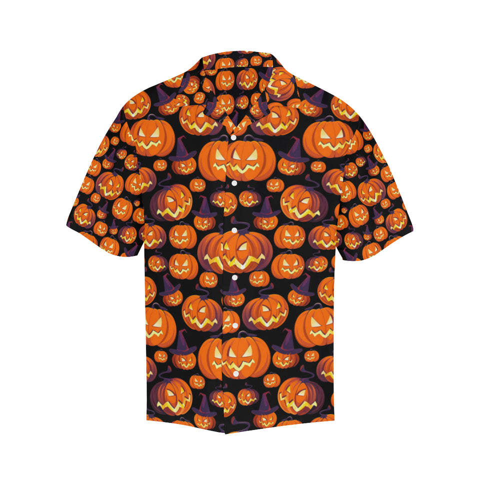 Halloween Pumpkin pattern Men's All Over Print Hawaiian Shirt