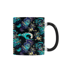 Dragon sea wave pattern Morphing Mug Heat Changing Mug