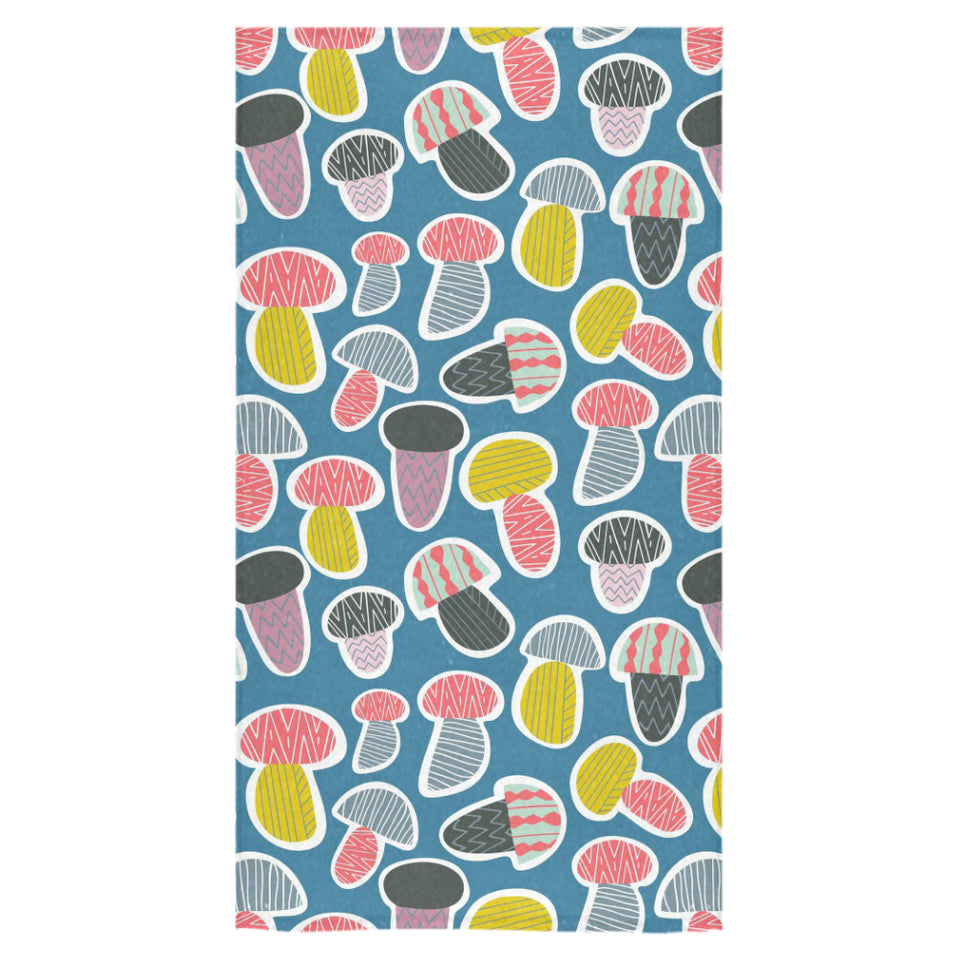 Colorful mushroom design pattern Bath Towel