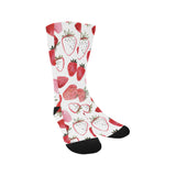 watercolor hand drawn beautiful strawberry pattern Crew Socks