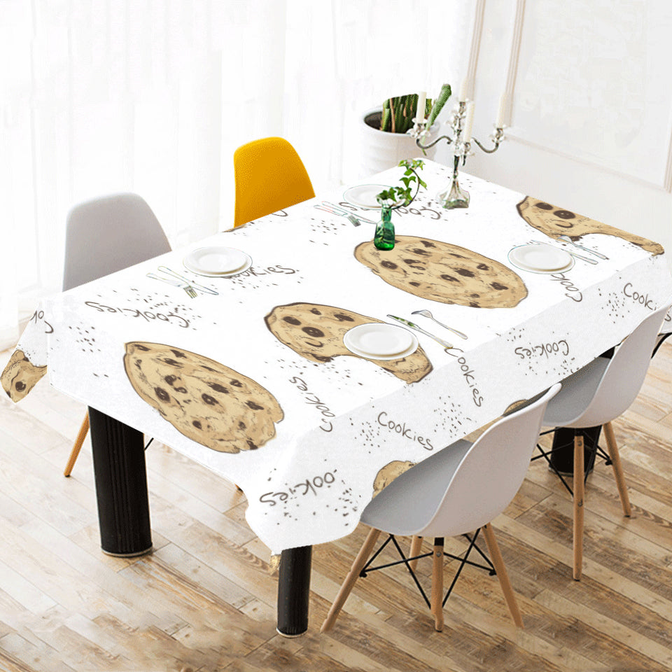 Sketch style cookie pattern Tablecloth