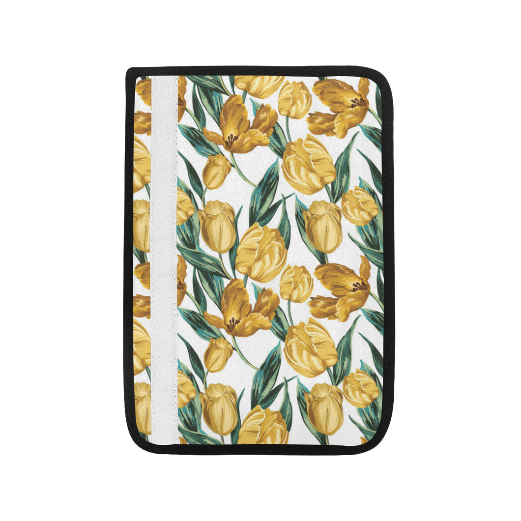 yellow tulips pattern Car Seat Belt Cover