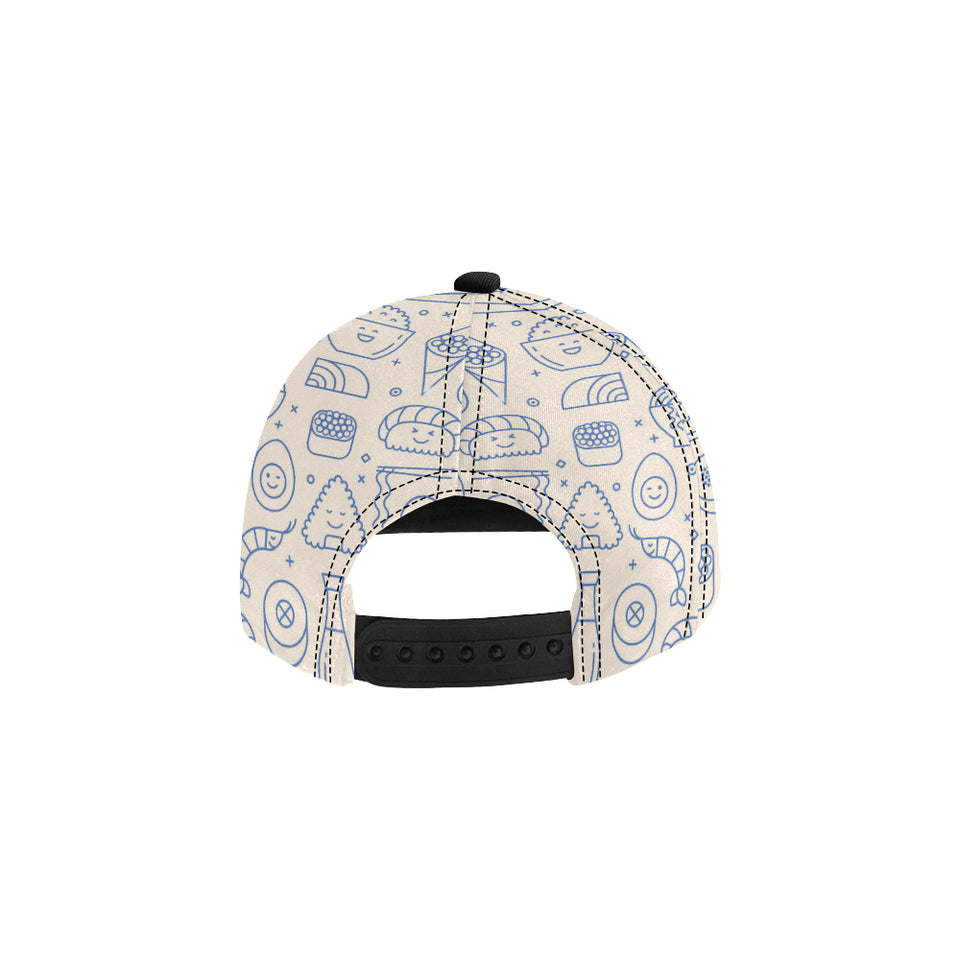 Cute sushi icon pattern All Over Print Snapback Cap