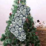 Sugar skull black white pattern Christmas Stocking