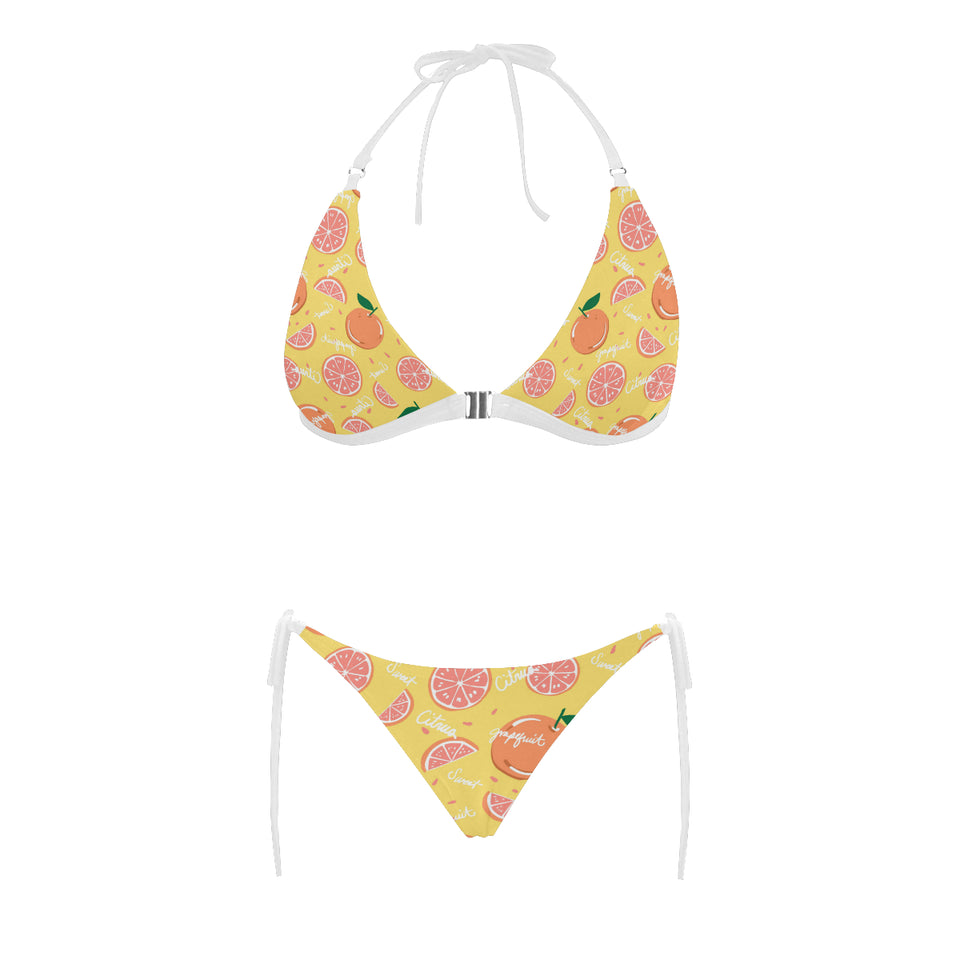 Grapefruit yellow background Sexy Bikinis Two-Piece Swimsuits