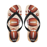 American football ball design pattern Unisex Flip Flops