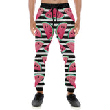 Watercolor paint textured watermelon pieces Unisex Casual Sweatpants