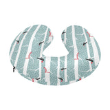 Crows christmas hat scarf U-Shaped Travel Neck Pillow