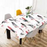 Cool rooster chicken cock floral ornament backgrou Tablecloth