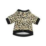 Leopard print design pattern All Over Print Pet Dog Round Neck Fuzzy Shirt