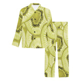 Sliced kiwi pattern Men's Long Pajama Set