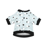 Sheep polka dot cloud pattern All Over Print Pet Dog Round Neck Fuzzy Shirt