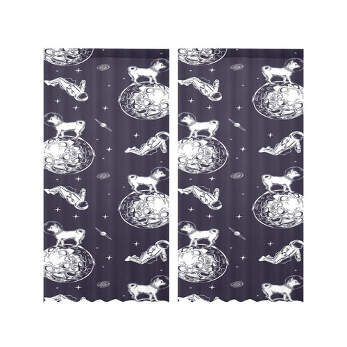 Chihuahua space helmet. astronaut pattern Gauze Curtain