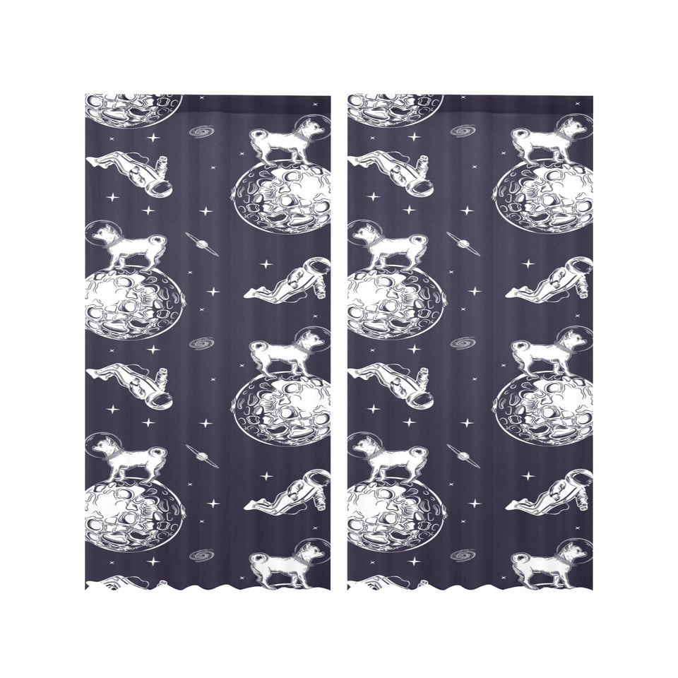 Chihuahua space helmet. astronaut pattern Gauze Curtain