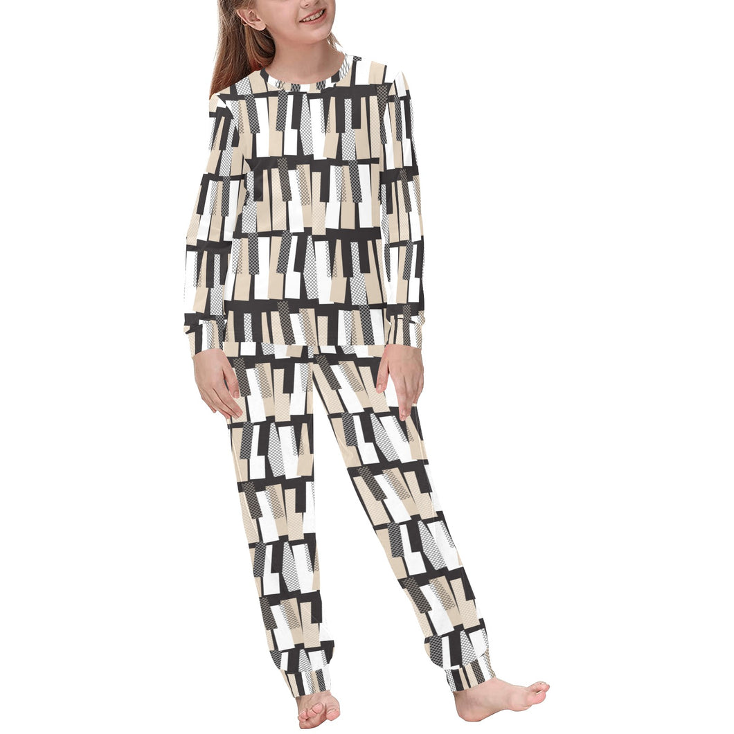 Piano Pattern Print Design 04 Kids' Boys' Girls' All Over Print Pajama Set