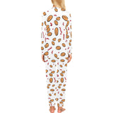peanuts pattern background Women's All Over Print Pajama Set