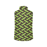 Green Peas Pattern Print Design 05 Women's Padded Vest
