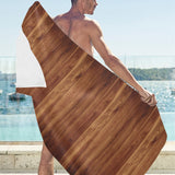 Wood Printed Pattern Print Design 04 Beach Towel